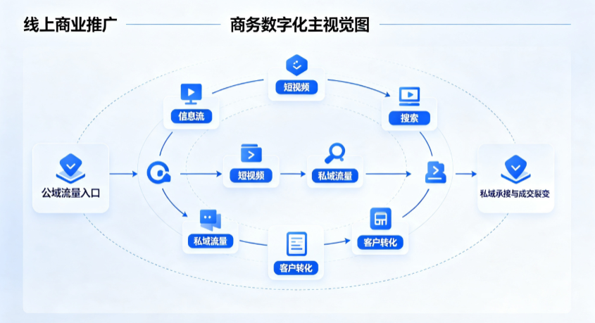 原平市线上商业推广怎么做？全域流量闭环搭建与低成本转化实战指南